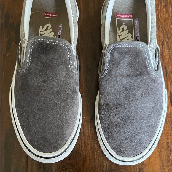 Vans Skate Pop Cush Gray and White Slip-On Sneakers Size: 4.5 Boys #VN0A5FCA1N6 - Picture 3 of 13